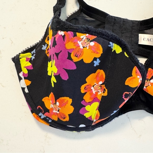 CACIQUE 38 DDD FLORAL BRA - Picture 2 of 10